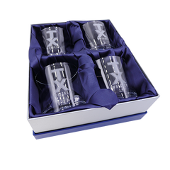 Glencairn Crystal TX Whiskey Rocks Glass, Set of 4