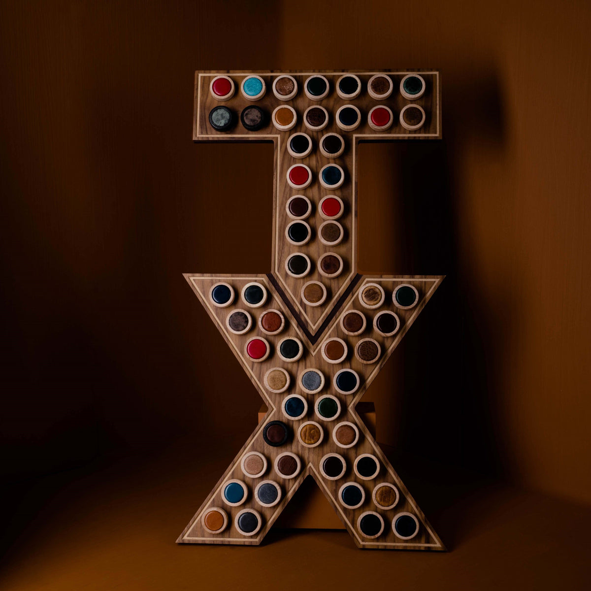 Large "TX" Logo Bottle Cap Display TX Whiskey