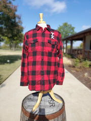 Long Sleeve Flannel Shirt, 2 Color Options