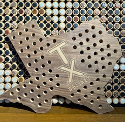 Large State of TX Cap Display w/ Logo