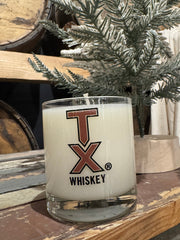 TX Whiskey - Rocks Glass Candle- Honey, Pear, Vanilla