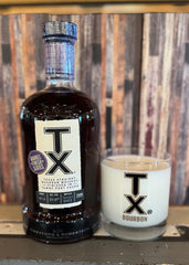 TX Bourbon Port Finish & Bourbon Rocks Glass Candle