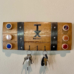 TX Barrel Entryway Plaque with Bottle Cap & Key Holders
